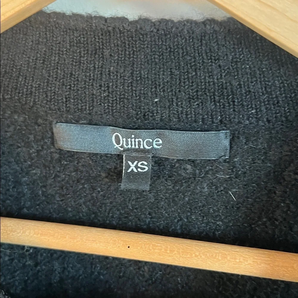Quince women’s oversized textured Crewneck Sweater in Black